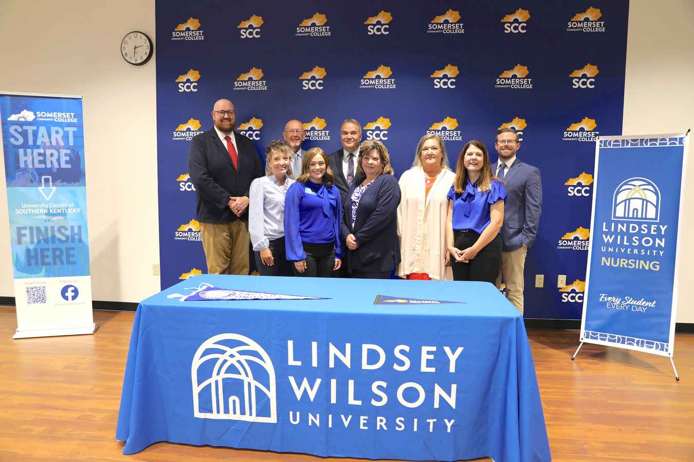 SCC LWU nurse signing