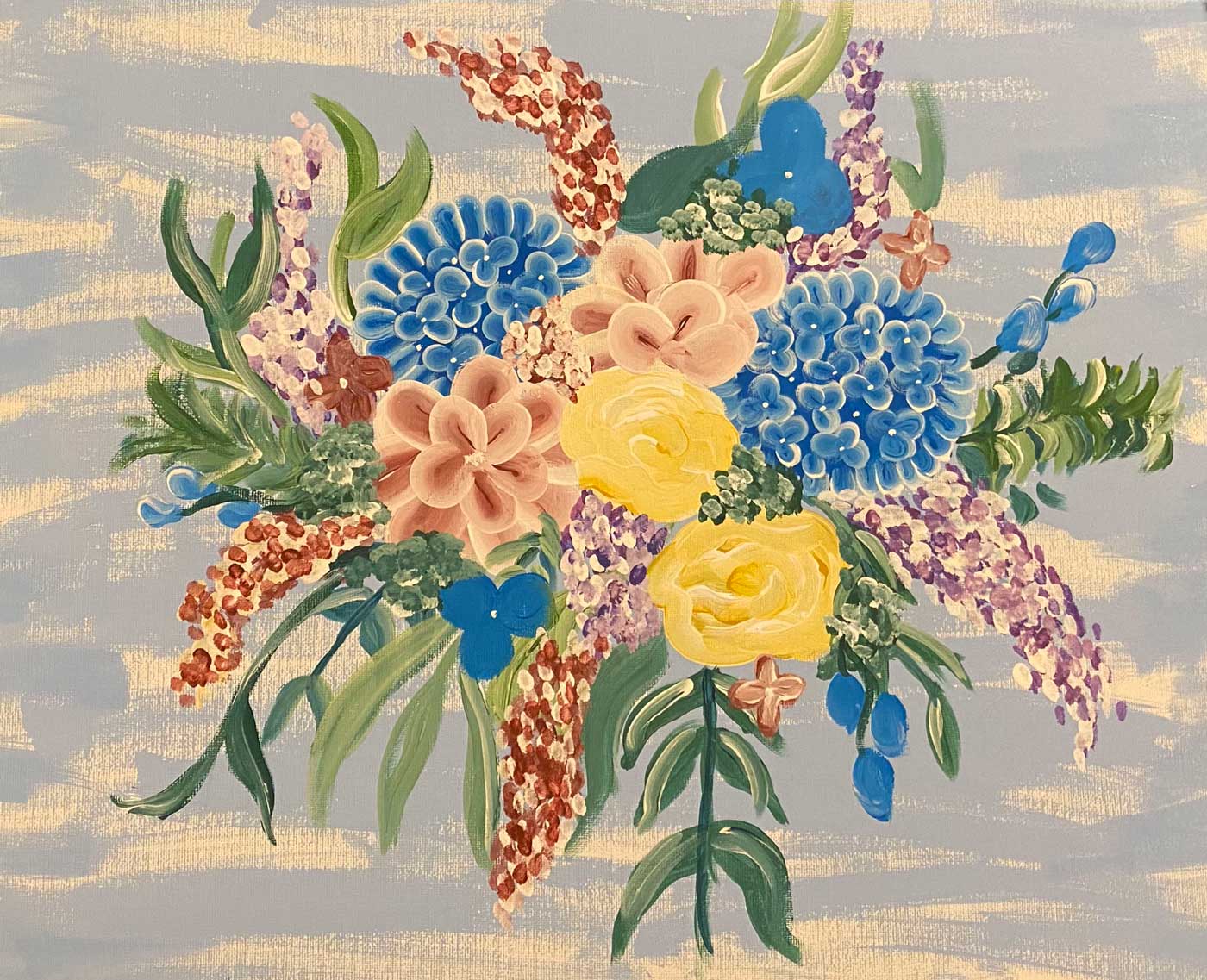 Wild Flower Arrangement 36”W x 24”H Acrylic